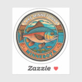 Minnetonka-See, Minnesota Angeln und Bootfahren Aufkleber (Blatt)