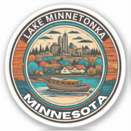 Minnetonka-See, Minnesota Angeln und Bootfahren Aufkleber