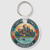 Minnetonka-See, Minnesota Angeln und Bootfahren Schlüsselanhänger (Rückseite)