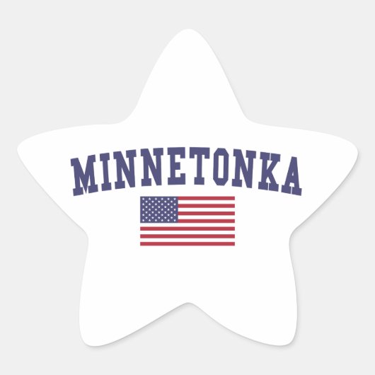 Minnetonka US-Flagge Stern-Aufkleber (Vorderseite)