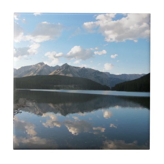 Minnewanka Lake, Alberta, Kanada Fliese (Vorderseite)
