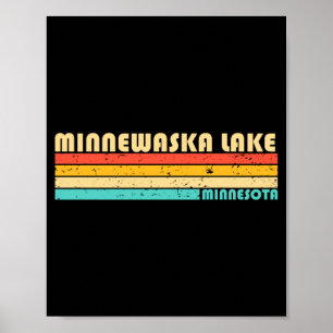 Minnewaska See Minnesota lustiges Angeln Camping Poster