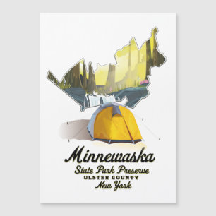 Minnewaska Staat Park New York Reiseplakat. Magnetkarte