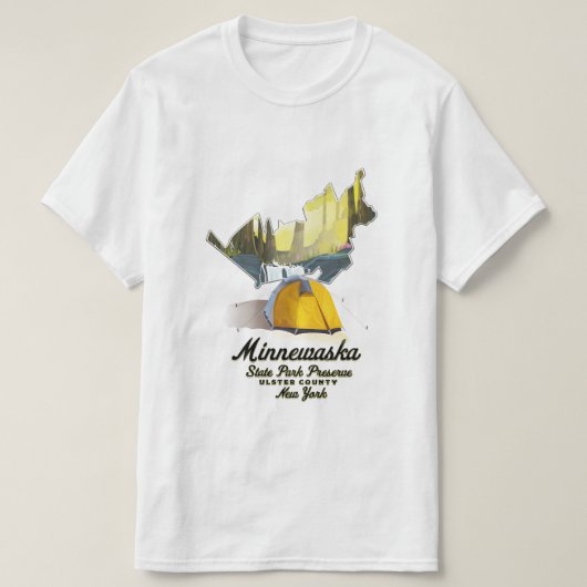 Minnewaska Staat Park New York Reiseplakat. T-Shirt (Design vorne)