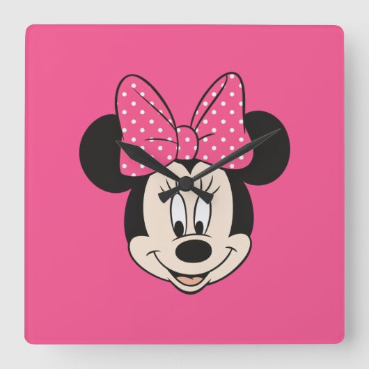 Minni Clock Quadratische Wanduhr (Vorderseite)