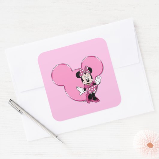 Minni Quadratischer Aufkleber (Umschlag)