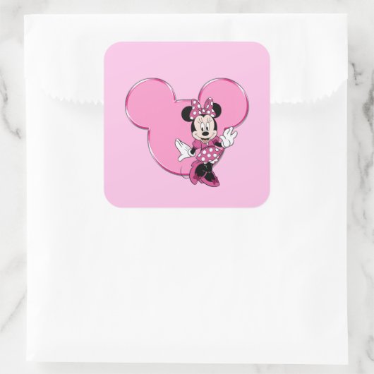 Minni Quadratischer Aufkleber (Tasche)