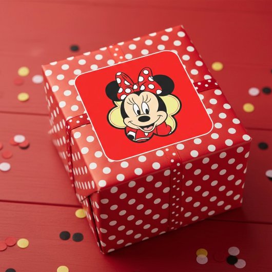 Minni Quadratischer Aufkleber