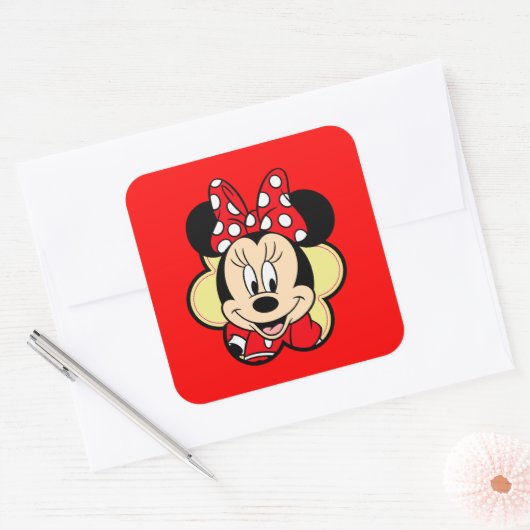 Minni Quadratischer Aufkleber (Umschlag)