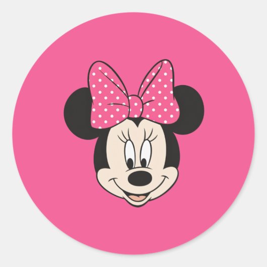 Minni Runder Aufkleber (Vorderseite)