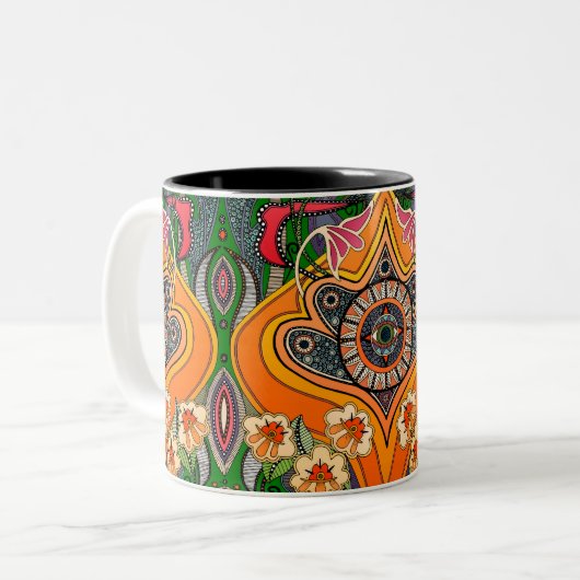 MINNIE grüne Zwei-Tone-Kaffee-Tasse Zweifarbige Tasse (Vorderseite Links)