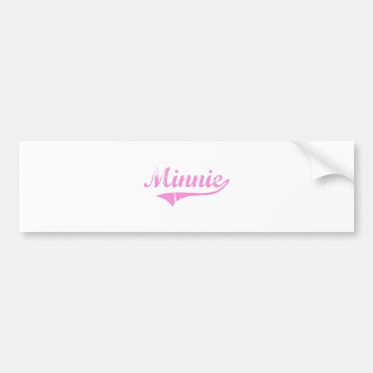 Minnie klassischer Art-Name Autoaufkleber (Vorne)