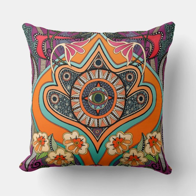 MINNIE lila Throw Kissen (Vorderseite)