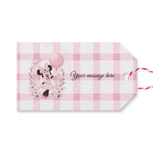 Minnie Maus bearbeitbare Party-Geschenkanhänger