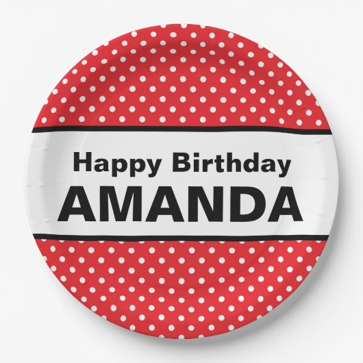 Minnie Mäuseinspirierter Pappteller (Vorderseite)