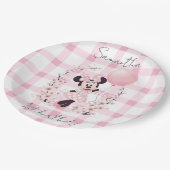 Minnie Mouse Editable name paper plates Pappteller (Schrägansicht)