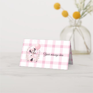 Minnie mouse Editable party Folded cards Platzkarte