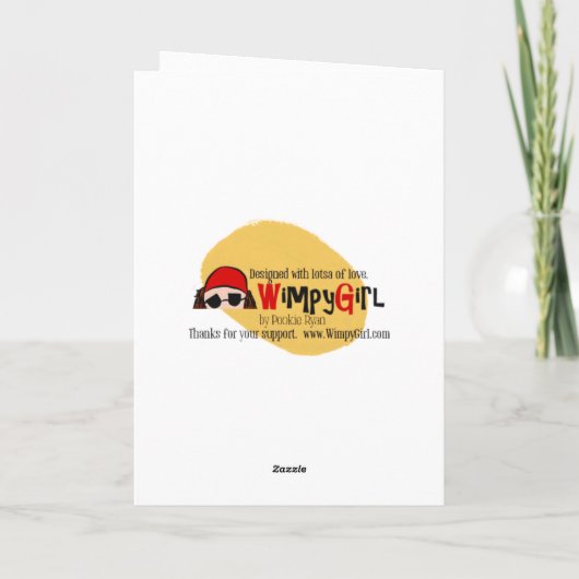 Minnie Pawse - Welttag der Menopause Karte (Rückseite)