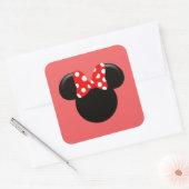 Minnie  quadratischer aufkleber (Umschlag)