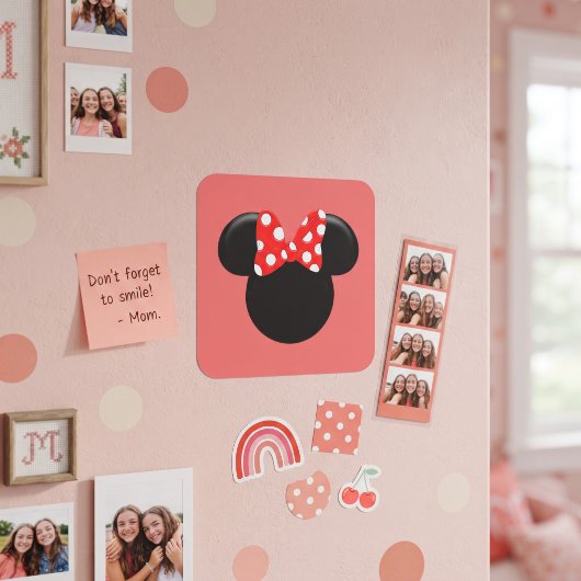 Minnie  quadratischer aufkleber