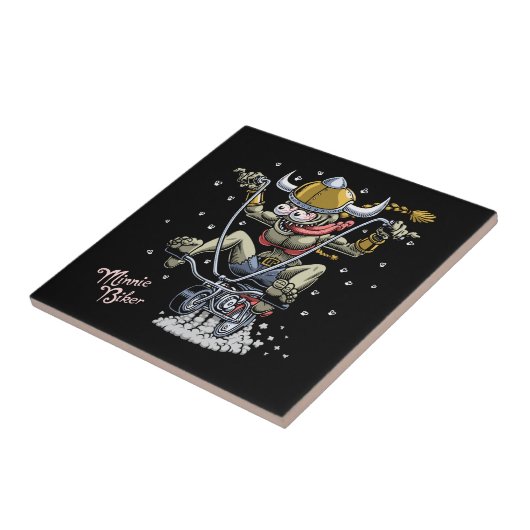 Minnie Radfahrer Fliese (Seite)