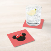 Minnie Rechteckiger Pappuntersetzer (Vor Ort)