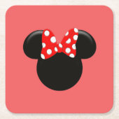 Minnie Rechteckiger Pappuntersetzer (Vorderseite)