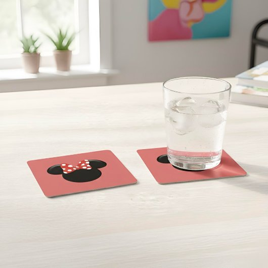 Minnie Rechteckiger Pappuntersetzer