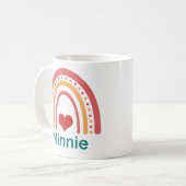 Minnie Vintag Boho Rainbow Kaffeetasse (Vorderseite Links)