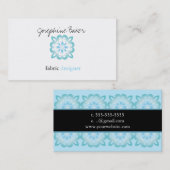 minniemay blaue Schneeflocke Visitenkarte (Vorne/Hinten)