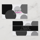 minniemay diy Farbe/Schwarzes+weiße Punkte Visitenkarte (Vorne/Hinten)