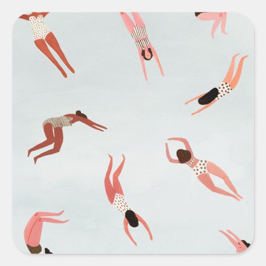 Minnows Quadratischer Aufkleber (Vorderseite)