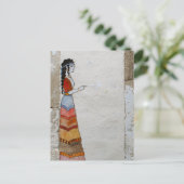 Minoan Lady Greece Art Postcard Postkarte (Stehend Vorderseite)
