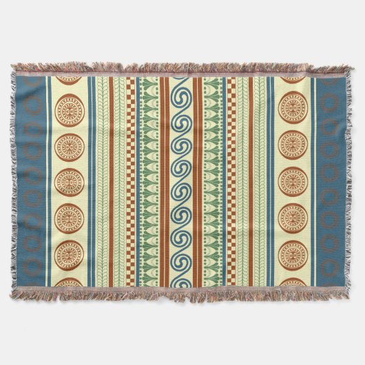 Minoan Majestät: Ancient Aegean Throw Blanket Decke (Vorderseite)