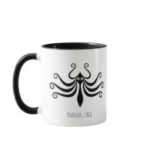 Minoan Octopus-Tasse im Minimalstil