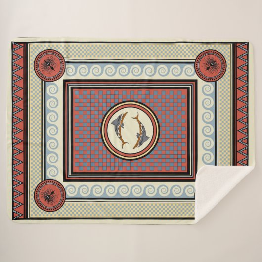 Minoan Palace Sherpa Blanket Sherpadecke (Vorderseite (Horizontal))