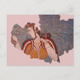 Minoan Wall Painting Postcard Postkarte