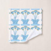 Minoische Lilien Aqua Buttercup Badetuch Set (Waschlappen)