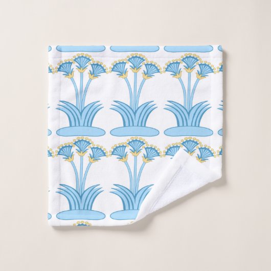Minoische Lilien Aqua Buttercup Badetuch Set (Waschlappen)
