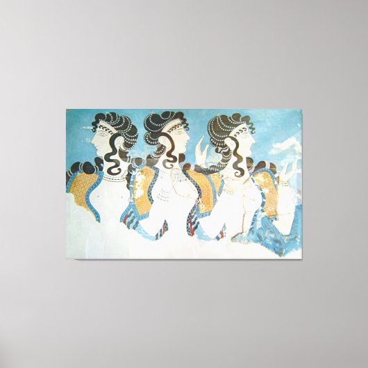 Minoische Zivilisation / 3 Frauen / Bronzezeit / Leinwanddruck (Vorderseite)