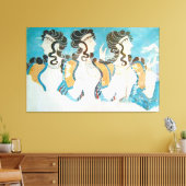 Minoische Zivilisation / 3 Frauen / Bronzezeit / Leinwanddruck (Insitu (Wohnzimmer))