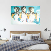 Minoische Zivilisation / 3 Frauen / Bronzezeit / Leinwanddruck (Insitu (Schlafzimmer))