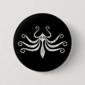 Minooktopus im Minimalstil (Not) Button (Vorderseite)