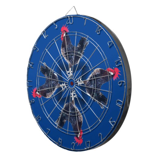 Minorca Rooster Dartscheibe (Vorderseite rechts)