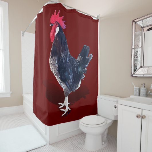 Minorca Rooster Duschvorhang (Beispiel)