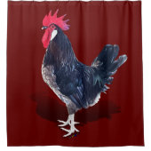 Minorca Rooster Duschvorhang (Vorderseite)