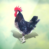 Minorca Rooster Fensteraufkleber (Blatt 3)