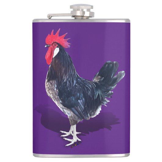 Minorca Rooster Flachmann (Vorderseite)