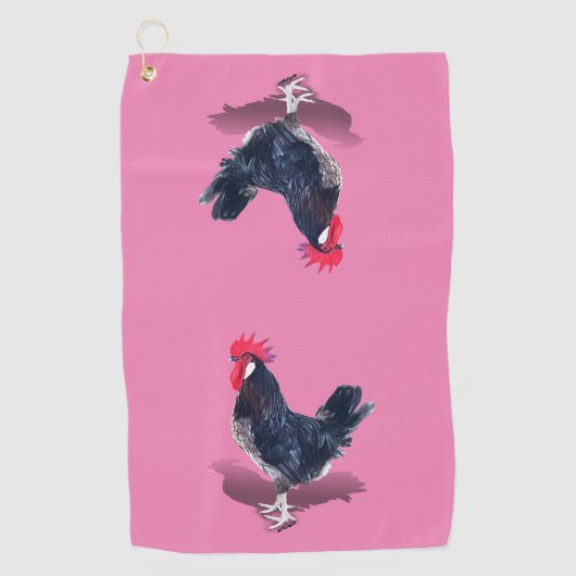 Minorca Rooster Golfhandtuch (Vorderseite)