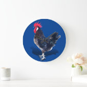 Minorca Rooster Große Wanduhr (Zuhause)